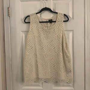 NWT white lace tank top!
